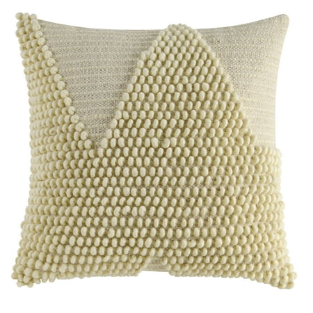 - Better Homes & Gardens Handcrafted Looped Triangle Decorative Throw Pillow, 18
