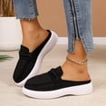 thumbnail image 6 of Womens Slip On Backless Mule Loafers - Faux Suede Comfortable Platform Casual Walking Shoes with Non-Slip Rubber Sole, Black,Size 9.5, 6 of 9