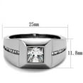 thumbnail image 2 of High polished (no plating) Stainless Steel Ring with AAA Grade CZ in Clear for Women Clear Stone Color Style TK1916 Size 10, 2 of 4