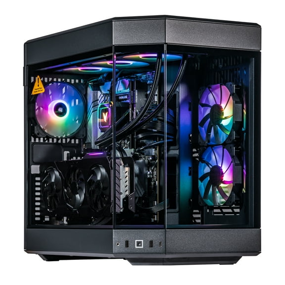 Velztorm Black Praetix Custom Built Gaming Desktop PC (Intel i9-14900K, GeForce RTX 5070 Ti, 64GB DDR5, 2TB PCIe SSD 6TB HDD, RGB Fans, 360mm AIO, 1000W PSU, WiFi 6E, Bluetooth 5.2, Win 11 Pro)