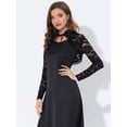 thumbnail image 4 of Bolero de Encaje Allegra K para Mujer Negro M, 4 of 4