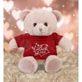 thumbnail image 5 of DolliBu I LOVE YOU Super Soft Baby Pink Bear Plush- Cute Stuffed Pink Bear Animal with Red Shirt For Valentine, Anniversary, Romantic Date, Boyfriend, or Girlfriend Gift - 8 inches, 5 of 7