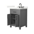 thumbnail image 2 of Beckett 24" Dark Gray Single Vanity & Giotto Quartz Top (3-Hole) & Black Trim, 2 of 5