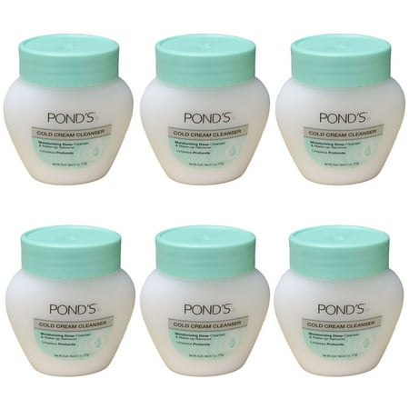 Pack of (6) Ponds Cold Cream The Cool Classic Deep Cleans And Removes Make-up 6.1 oz