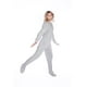 Big Feet Pajama Co. Gris Jersey Tricot Pyjama Pieds Adulte Dormeur – image 2 sur 2
