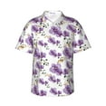 thumbnail image 2 of Picia Orchids Flowers Gentle Cotton Regular Fit Short Sleeve Casual Hawaiian Shirt for Men-XX-Large, 2 of 9