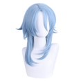 thumbnail image 4 of Genshin Impact-Peluca de Cosplay azul hielo para Ayato Kamisato, larga y esponjosa, resistente al calor, fiesta de Halloween, 4 of 4