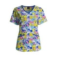 thumbnail image 6 of Scrubstar Women's Disney Mickey Mouse and the Sensational Six V-Neck Print Scrub Top, 6 of 6