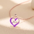 thumbnail image 5 of FENGGHAO Mothers Day Heart Pendant Necklace with Mom Letter Dainty Aluminum Alloy Jewelry Adjustable Chain Pink Tone Gift for Mom, 5 of 7