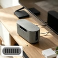 thumbnail image 4 of Desktop Cable Management Box, Sturdy Plastic Power Strip Organizer with Ventilation for Wires, 4 of 6