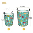 thumbnail image 3 of Fotbe Mushrooms Cesto de Ropa con Asas, Cesto Impermeable de Gran Capacidad, Bolsa de Lavado para Dormitorio, Cesto de Ropa con Ruedas y Asas-Small, 3 of 6