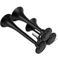 thumbnail image 3 of Air Horn Kit, Super Loud Triple Trumpet Electric Truck Train Car Horn for Any 12V Vehicles Silver, 3 of 5