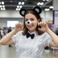 thumbnail image 3 of Yvsxxv 1Set Black Bear Ear Nose Tail Bow Tie Headband Party Accessories, 3 of 7
