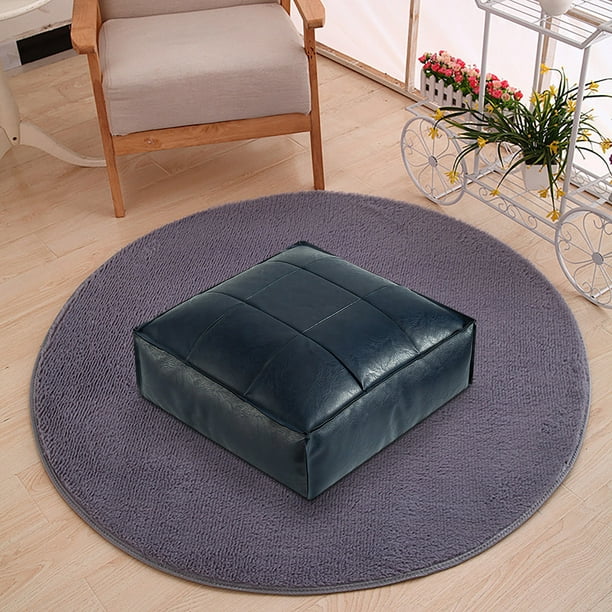 Puf otomano de piel sintética, reposapiés con espacio de almacenamiento, estilo marroquí, cojín de suelo, para salón, reposapiés decorativo, funda resistente, sin relleno,Vsgery