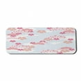 thumbnail image 1 of Japanese Computer Mouse Pad, Squama Cherry Blossom Land of the Rising Sun Pattern, Rectangle Non-Slip Rubber Mousepad Large, 31" x 12" Gaming Size, Dark Coral Pale Blue, by Ambesonne, 1 of 2