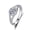 1carat Mosan diamond, variant on Sterling Silver Round Synthetic Moissanite Ring, D-E Color, 1 Carat Equivalent, 0.65cm Stone, Gift Box Included