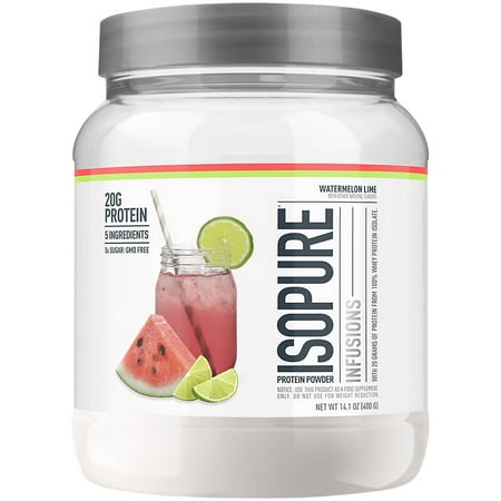 Isopure, Infusions 100% Whey Protein Isolate, 20g Protein Powder, Watermelon Lime, 14.1 oz, 16 Servings