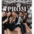 thumbnail image 4 of 2026 Prom Send Off Backdrop Black Silver Glitter Ballons Congrats Grad Background Class of 2026 Graduation Party Decorations Banner Supplies Photo Booth Props, 4 of 6
