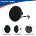 thumbnail image 4 of Unique Bargains Rear Right Passenger Side Car Bumper Tow Hook Cover Tow Cover Cap Fit for Mazda 6 Atenza 2018-2021 - Pack of 1 Black, 4 of 6