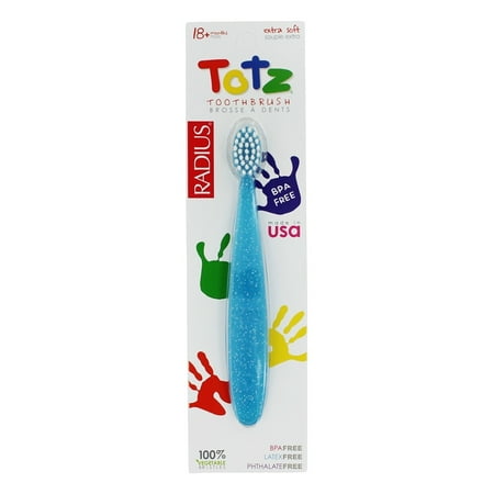 Extra Sparkle - Radius - Totz Extra Soft Toothbrush for Ages 18 Months + Blue Sparkle