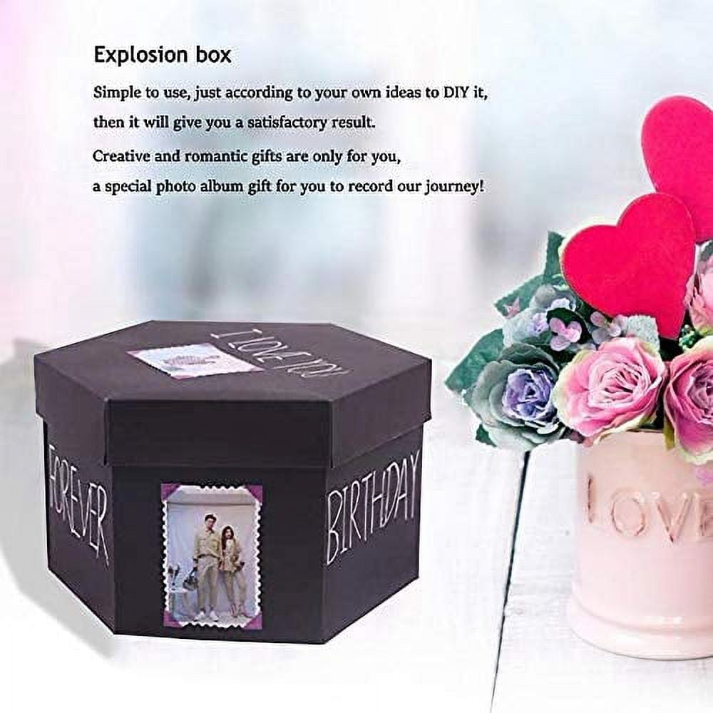 Explosion Box, Love Memory DIY Photo Album Box for Couples, Sentimental  Gift for Boyfriend, Girlfriend, Birthday, Wedding, Anniversary by Alloyseed  (Explosion Gift Box-Black) : : Home & Kitchen