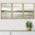 thumbnail image 3 of PixonSign Framed Wall Art Set Pastel Brown Country Field Landscape Nature Wilderness Abstract Modern Art Print Decor Scenic Rustic for Living Room, Bedroom, Office - 24"x36"x3 Natural, 3 of 5