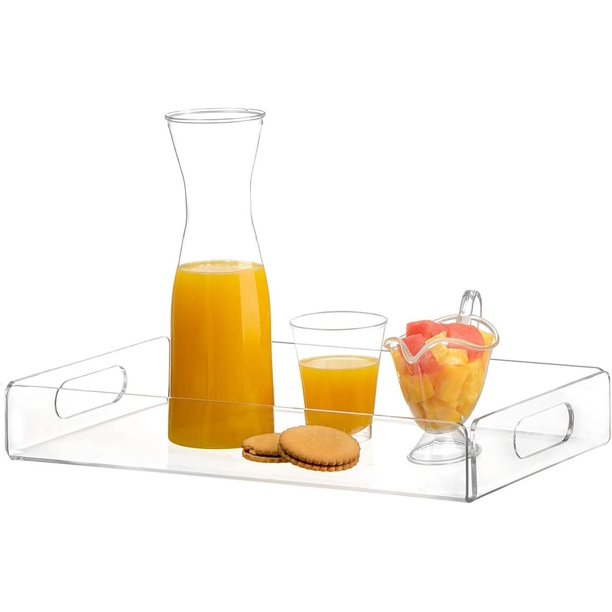 Acrylic Tray Tea Tray And Coffee Table Tray Breakfast Tray Clear