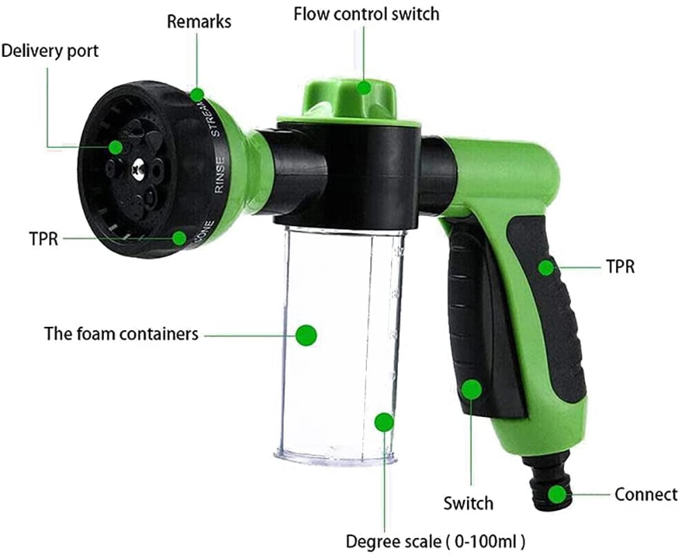 Buy TopMax Garden Hose Attachment Spray Gun Nozzle with Reservoir for
