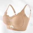 thumbnail image 4 of Fatuov Wireless Bra for Women Adjustable Straps Breathable Bra Solid Color Push Up Full Coverage Sleep Bra 42B, 4 of 5