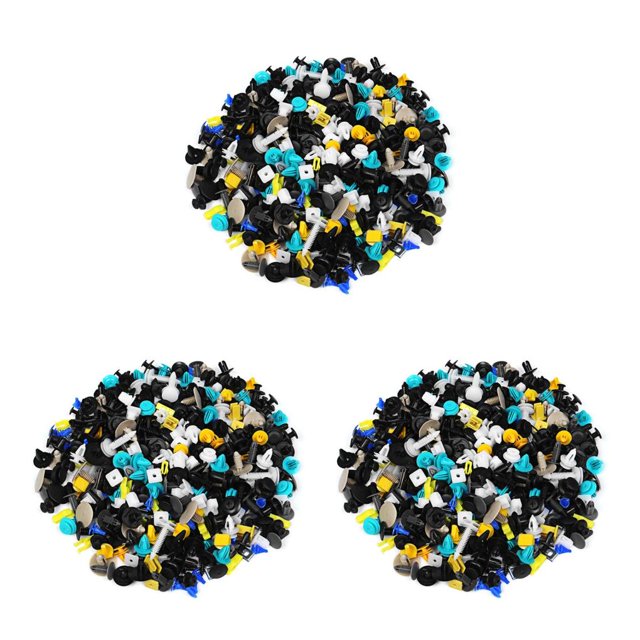 Wisewang 500pcs/set Automotive Rivets Universal Fastener Car Bumper Clips Light Sufficient Push Pin Kit Wear-resistant Vehicular 3Set