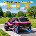 thumbnail image 5 of Track Seven 12V Ride on Car, Licensed Volkswagen Beetle Kids Electric Car with Remote Control, Bluetooth, USB, Rear Storage, LED Light, 2WD, Electric Ride on Toy Car for Kids Toddlers Aged 3+, Pink, 5 of 9