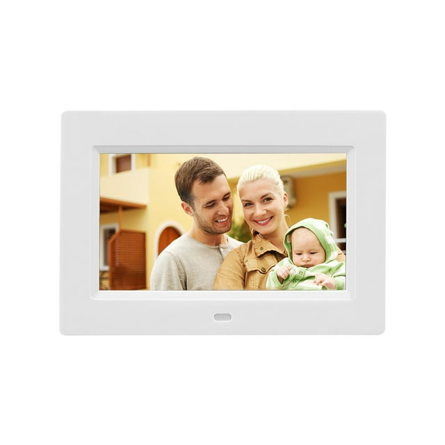 -Thin Fashion High-Definition LED Electronic Photo Frame Multimedia Advertising Player 7 Inch Digital Photo Frame White