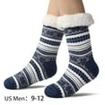 thumbnail image 2 of OQRKI 1 Pair Mens Slipper Socks: Fuzzy Socks Cozy Warm House Socks Indoor Thermal Socks, Non Slip Plush Fleece Socks Size 9-12, 2 of 7