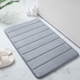 thumbnail image 4 of Alfombra de baño de espuma viscoelástica, cómoda, suave, súper absorbente de agua, lavable a máquina, antideslizante, gruesa, más fácil de secar para alfombras de baño, gris, 4 of 5