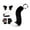 white black, variant on BELOVING Costume Cosplay Faux Ears and Tail Set for Kids Adults Mardi Gras Night Club brown