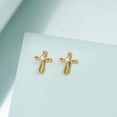 thumbnail image 2 of 925 Sterling Silver Cross Stud Earrings for Women, 2 of 9