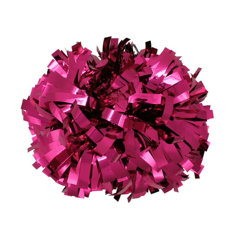 Metallic Pom Poms for Cheerleader, Hot Pink, Metallic Black, Custom Made,  3/4 x 6 - AliExpress