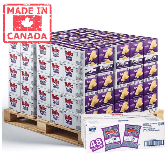 Ruffles All Dressed Vending Potato Chips | 40G/Unit, 48 Units/Case (PALLET OF 25 CASES)