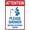 Warning Sign 1, variant on Please Wait Here Safety Sign - 8"x12" Aluminum Metal Tin Plate, Restriction Alert Caution Warning Notice