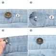 thumbnail image 5 of Reemplazo de botones de jeans Uxcell, hebilla de metal para pantalones, pines de botón para ajustar lo suelto, paquete de 8 en bronce, 5 of 5
