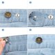 thumbnail image 5 of Uxcell 17mm Botones de Jeans Reemplazo Hebilla de Cintura Pines de Botón para Ajustar Pantalones Sueltos Bronce 8 Paquete, 5 of 5