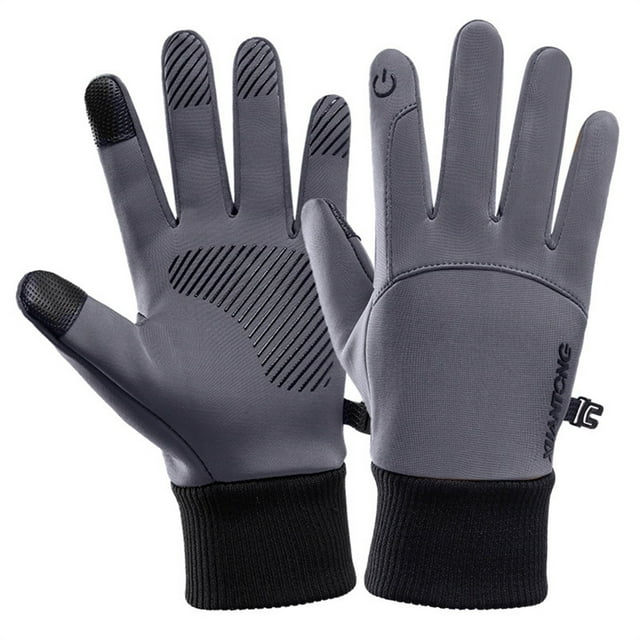 Vadktai Gants d'Hiver pour Hommes, Gants Thermiques Imperméables Gants de Course par Temps Froid pour Hommes Femmes, Gants d'Hiver à Écran Tactile pour Hommes pour la Course le Vélo la Randonnée la Conduite