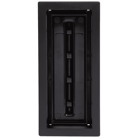 Fittes Framed Floor Vent [Lite], Minimalist ABS Plastic HVAC Air Return Register Cover, Customizable Modern Airflow Solution for Home Floor, Easy 15-Min DIY Install – 4"x10" – Matte Black