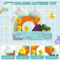 thumbnail image 3 of Dimoarch 4 in 1 Bath Toys for Toddlers, Magnetic Fishing Game, Waterwheel Shower Toy, Duck Slide Track Set, Soft Stacking Blocks, Sensory Montessori Toys for Boys and Girls, 3 of 9