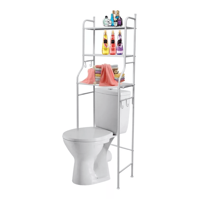 Mueble Organizador Para Baño Rack Estante Sanitario. ShopMall SM-MUE.BN-WT