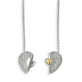 thumbnail image 2 of Sterling Silver Gold-plated w/Sapphire Magnetic Heart Adjustable Necklace Inch, 2 of 3