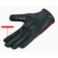 thumbnail image 4 of Women's Python Snake Embossed Leather Motorcycle Dress Gloves Full Finger Biker Riding Ladies Gloves Burgundy-XS, 4 of 7