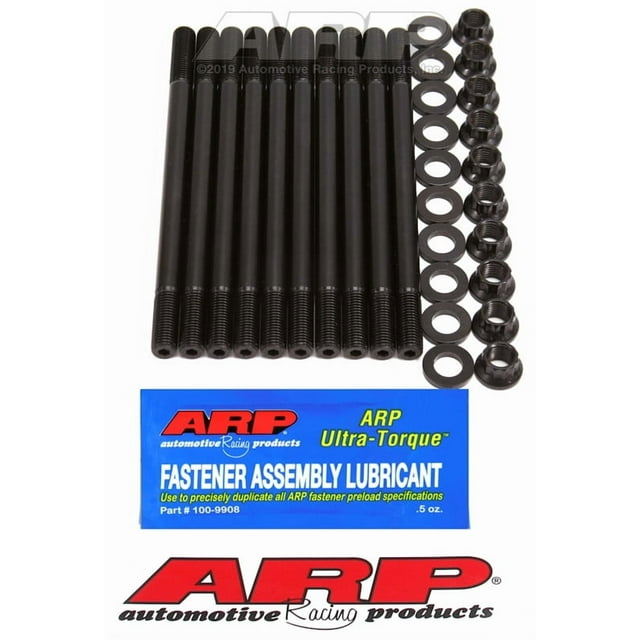 ARP Auto Racing Cylinder Head Stud 208-4301 For Use With Honda D16Z; 12 Point Nuts; Black Oxide; Chrome Moly