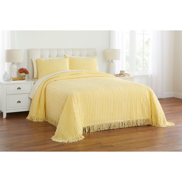 Brylanehome Chenille Bedspread Full, Yellow