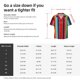 thumbnail image 5 of Balery Mexican Serape Blanket Stripes Camisa Casual de Manga Corta con Botones para Hombre, Texturizada, Estilo Cubano, para Playa, Verano-Large, 5 of 5